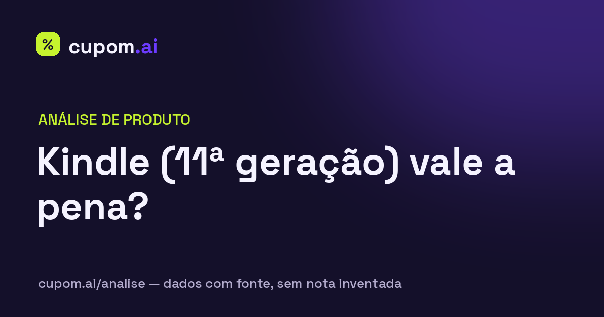 Análise cupom.ai: Kindle (11ª geração) vale a pena?