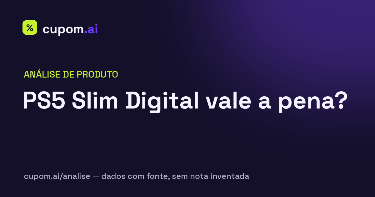 Análise cupom.ai: PS5 Slim Digital vale a pena?